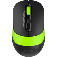 A4TECH Мышь Fstyler FG10CS Air черный/зеленый оптическая 2000dpi silent беспров. USB для ноутбука 4but (FG10CS AIR SPORTS GREEN)