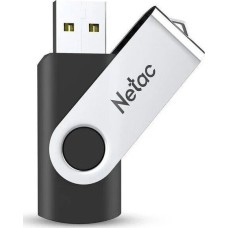 NETAC Флешка USB U505 128ГБ, USB3.0, черный и серебристый [nt03u505n-128g-30bk]