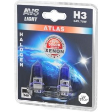 AVS Галогенная лампа ATLAS/5000К/ H3.24V.70W.блистер 2шт