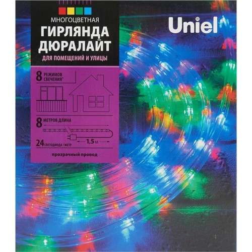 Гирлянда UNIEL (UL-00008571) ULD-D50 8M/С08 IP44 MULTI Гирлянда UNIEL (UL-00008571) ULD-D50 8M/С08 IP44 MULTI