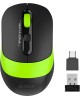A4TECH Мышь Fstyler FG10CS Air черный/зеленый оптическая 2000dpi silent беспров. USB для ноутбука 4but (FG10CS AIR SPORTS GREEN)