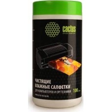 Влажные салфетки CACTUS CS-T1002, 100 шт (туба)