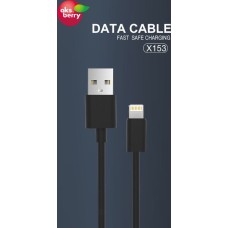 КАБЕЛЬ USB AM / 8PIN / 30PIN AKSBERRY (6900203290014) X153 для LIGHTNING 2.4А черный