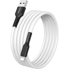 Кабель SMARTBUY (iK-512-S21bw) S21 Lightning белый, 2.4 А, сил.