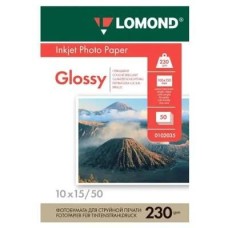 LOMOND Фотобумага для струйной печати, 50л, 230г/м2, белый, покрытие глянцевое [0102035]