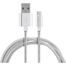 ENERGY Кабель ET-29-2 USB/Type-C, 2 метра, серебро (104112)