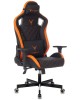 Кресло компьютерное игровое KNIGHT Кресло игровое Outrider, на колесиках, эко.кожа, черный/оранжевый/оранжевый [ outrider bo]