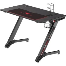 Стол компьютерный EUREKA Стол игровой TN-Z43-BK-V2, МДФ, черный
