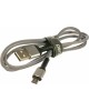 Кабель PERFEO (U4806) USB A вилка - Micro USB вилка, 2.4A, серый, 1 м, Micro Premium