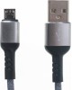 Кабель PERFEO (U4806) USB A вилка - Micro USB вилка, 2.4A, серый, 1 м, Micro Premium