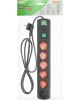 MOST Сетевой фильтр LRG 1.6м (6 розеток) черный (пакет ПЭ)