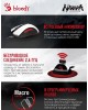 A4TECH Мышь беспроводная Bloody R90 Plus Naraka, игровая, радио, оптическая, USB, 5000dpi, белый и рисунок