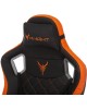 Кресло компьютерное игровое KNIGHT Кресло игровое Outrider, на колесиках, эко.кожа, черный/оранжевый/оранжевый [ outrider bo]