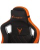 Кресло компьютерное игровое KNIGHT Кресло игровое Outrider, на колесиках, эко.кожа, черный/оранжевый/оранжевый [ outrider bo]