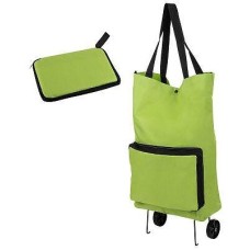 РЫЖИЙ КОТ Сумка-тележка складная ATB-01 Лайм, 55,5*39*13 см