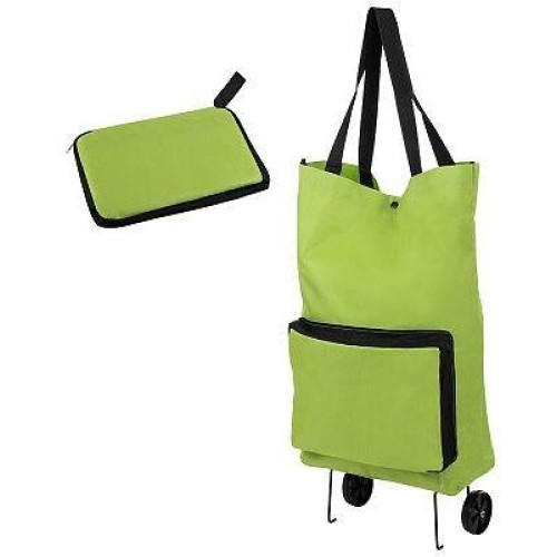 РЫЖИЙ КОТ Сумка-тележка складная ATB-01 Лайм, 55,5*39*13 см