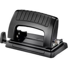канцелярские товары KW-TRIO Дырокол Classic Mini 09065BLACK макс.:10лист. металл черный отв.:2 с линейкой