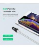 UGREEN Автомобильное зарядное устройство ED018 (50875) Dual USB Car Charger с двумя разъемами USB-A. Цвет: черный