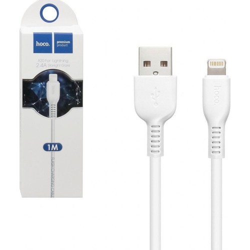 Кабель HOCO (6957531068815) X20 USB (m) - 8 Pin (m) 1.0m - белый