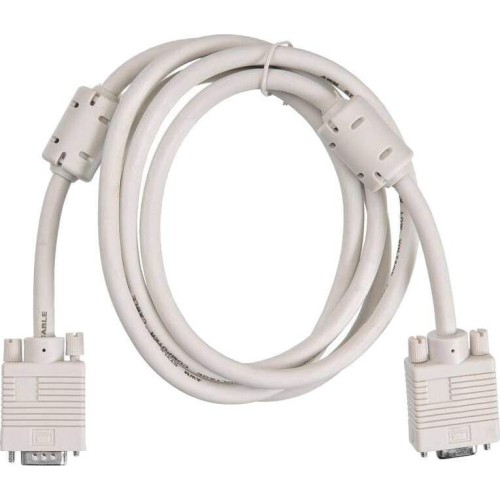 Кабель BURO CAB015S-06, VGA (m) - VGA (f), ферритовый фильтр , 1.8м, серый