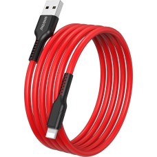 Кабель SMARTBUY (iK-512-S21br) S21 Lightning красный, 2.4 А, сил.,1 м