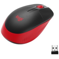 LOGITECH Мышь M190 черный/красный оптическая 1000dpi беспров. USB 2but (910-005926)