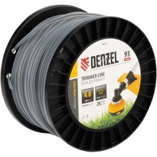 DENZEL Леска для триммера двухкомпонентная звезда, 4,0мм х 93м, на DIN катушке EXTRA CORD 96816