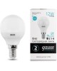 GAUSS Упаковка ламп LED E14, шар, 12Вт, 10 шт. [53122]