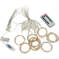 NEON-NIGHT Гирлянда Светодиодный занавес из росы 3х3м 300 LED МУЛЬТИКОЛОР IP20 USB + пульт управления, с крючками для крепления