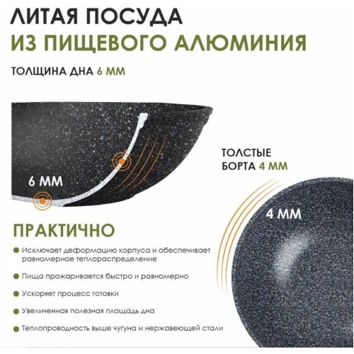 Сковорода МЕЧТА 78803 Гранит star 28см Сковорода МЕЧТА 78803 Гранит star 28см