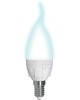 Лампа светодиодная UNIEL (UL-00002415) LED-CW37 7W/NW/E14 свеча на ветру Белый свет
