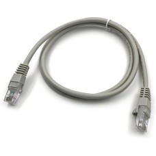 BURO Патч-корд UTP 4 пары cat.5E CCA molded 1м серый RJ-45 (m)-RJ-45 (m) (UTP-5E-1M-G)