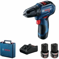 BOSCH Дрель-шуруповерт GSR 12V-30, 2Ач, с двумя аккумуляторами [06019g9000]