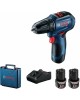 BOSCH Дрель-шуруповерт GSR 12V-30, 2Ач, с двумя аккумуляторами [06019g9000]