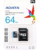 Карта памяти A-DATA 64GB MicroSDHC Class10 UHS-I A1 + адаптер (AUSDX64GUICL10A1-RA1)