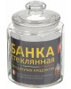 Стеклянная банка MALLONY Стеклянная банка для сыпучих продуктов с крышкой LATTINA, объем: 1.5 л (003603)