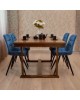 Стул обеденный POLINI Home Verona SM, синий-черный (2 кор.)