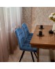 Стул обеденный POLINI Home Verona SM, синий-черный (2 кор.)