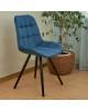 Стул обеденный POLINI Home Verona SM, синий-черный (2 кор.)