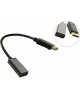 EXEGATE EX294706RUS Кабель-переходник DisplayPort-HDMI EX-DPM-HDMIF-0.1 (20M/19F, 0,1м)