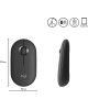 LOGITECH Мышь беспроводная Pebble M350, Bluetooth/Радио, оптическая, USB, 1000dpi, темно-серый [910-005576]