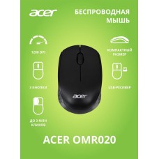 ACER Мышь OMR020 черный оптическая (1200dpi) беспроводная USB для ноутбука (3but)