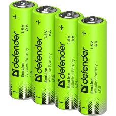 Батарейки DEFENDER (56031) LR6-4S АА, шринк, 4 шт., EcoLine