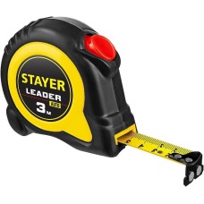 STAYER Лента мерная геодезическая Leader дл.полотна 20м изм.шкала в см черный/желтый (2-34183-020)