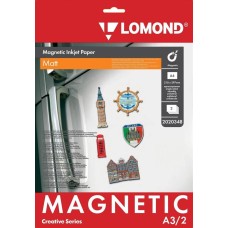 LOMOND Фотобумага A3, для струйной печати, 2л, 660г/м2, белый, покрытие матовое /магнитный слой [2020348]