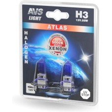 AVS Галогенная лампа ATLAS/5000К/ H3.12V.55W.блистер 2шт