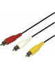 Кабель RCA REXANT (17-0207) ШНУР 3 RCA - 3 RCA, ДЛИНА 10 МЕТРОВ, ЧЕРНЫЙ