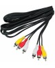 Кабель RCA REXANT (17-0207) ШНУР 3 RCA - 3 RCA, ДЛИНА 10 МЕТРОВ, ЧЕРНЫЙ