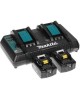 MAKITA Батарея аккумуляторная BL1850Bx2 LXT, 18В, 5Ач, Li-Ion, ЗУ в комплекте [191l75-3]
