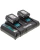 MAKITA Батарея аккумуляторная BL1850Bx2 LXT, 18В, 5Ач, Li-Ion, ЗУ в комплекте [191l75-3]